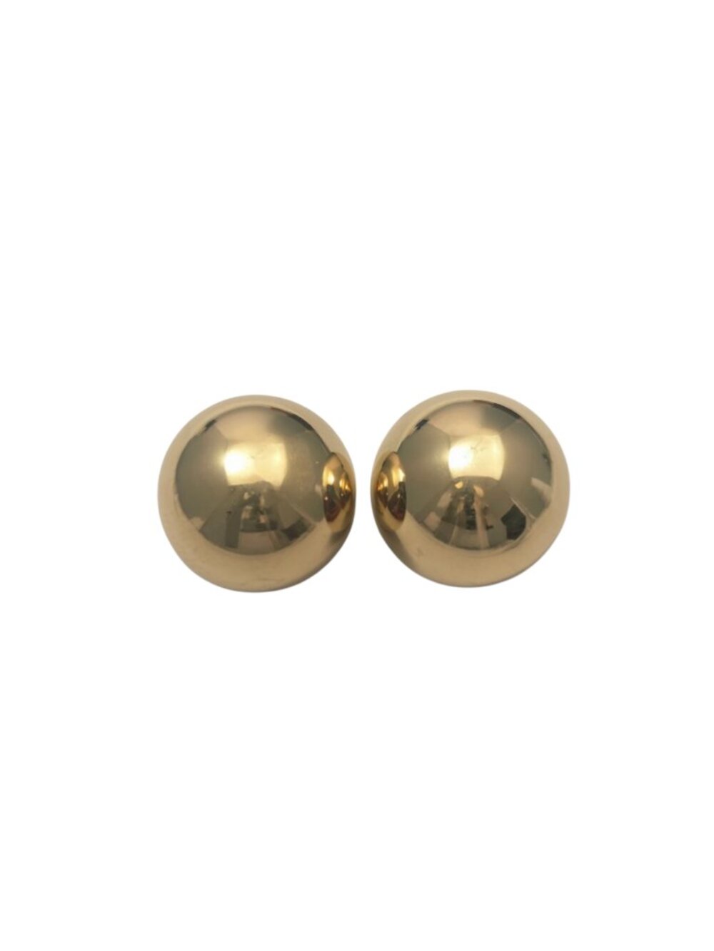 14K Yellow Gold Ball Stud Earrings #25156